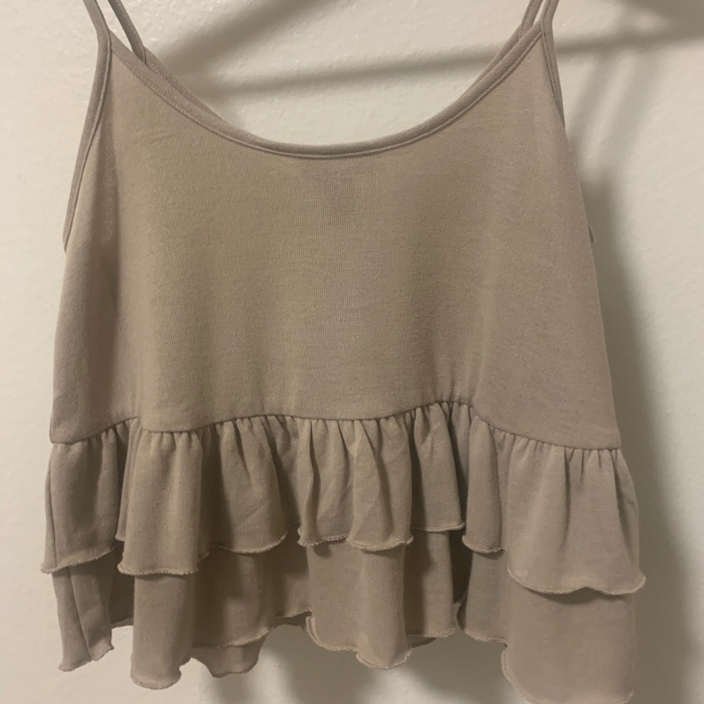 Taupe Crop Tank